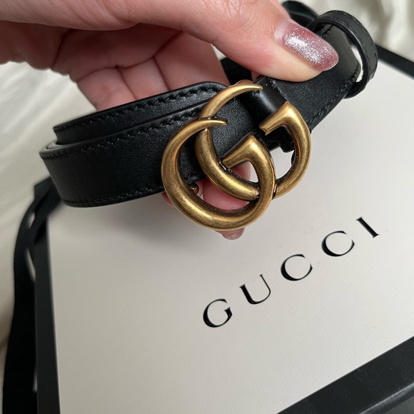 Authentic Gucci Marmont Thin Belt - Picture 2 of 4